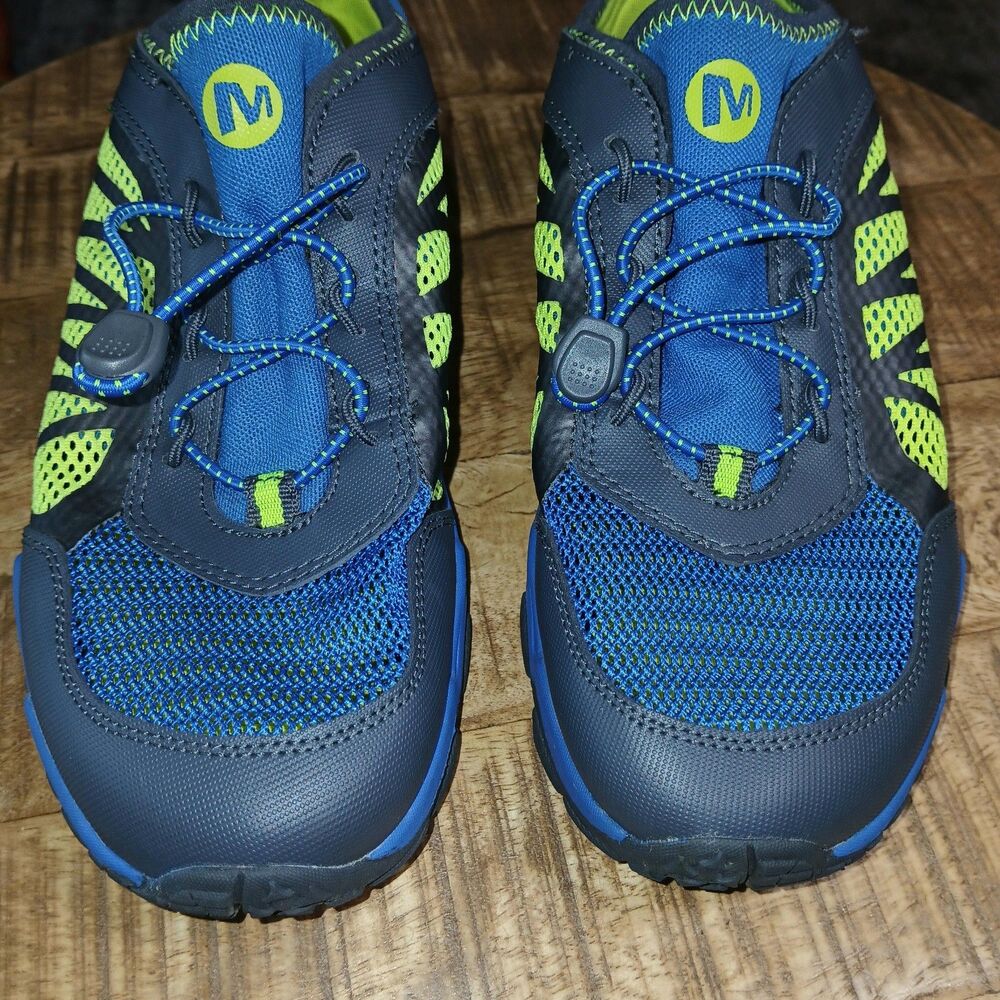 Merrell ML-BOYS HYDRORUN 2.0 Water Trail Shoes Blue Neon Yellow Size US 6M EU 37 - Picture 8 of 16